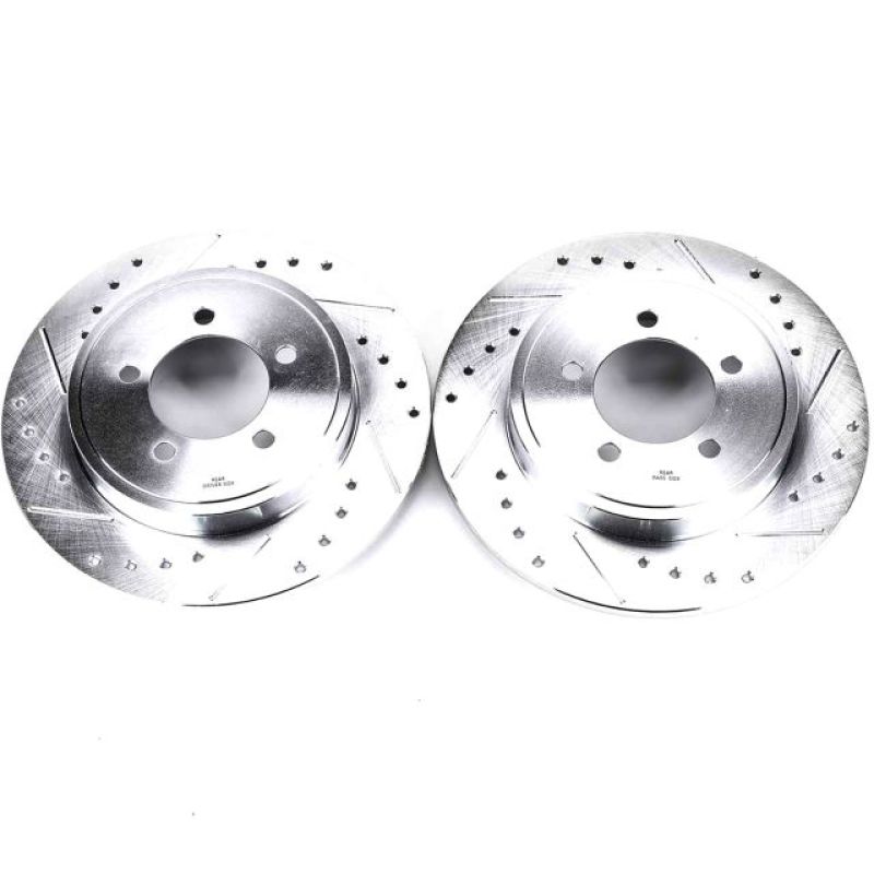 Power Stop 02-10 Ford Explorer Rear Evolution Drilled & Slotted Rotors - Pair PowerStop