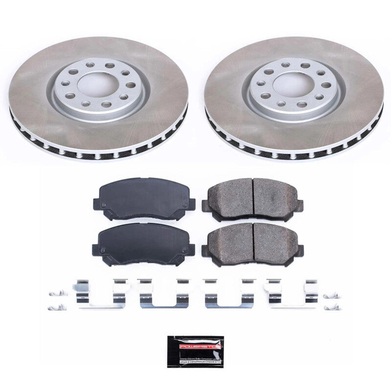 Power Stop 13-16 Dodge Dart Front Semi-Coated Rotor Kit PowerStop