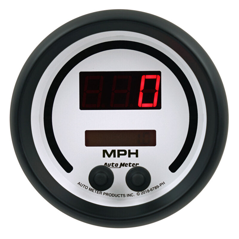 Autometer 85.7mm White Switchable 260 MPH / 260 KM/H Speedometer Phantom Elite Digital Gauge 6789-PH