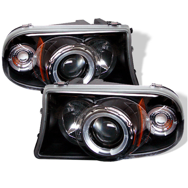 Spyder Dodge Dakota 97-04/Durango 98-03 1PC Projector Headlights LED Halo LED Blk PRO-YD-DDAK97-BK SPYDER