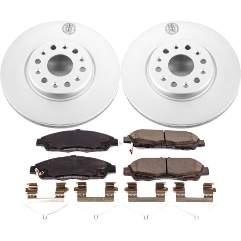 Power Stop 17-18 GMC Acadia Front Z17 Evolution Geomet Coated Brake Kit PowerStop