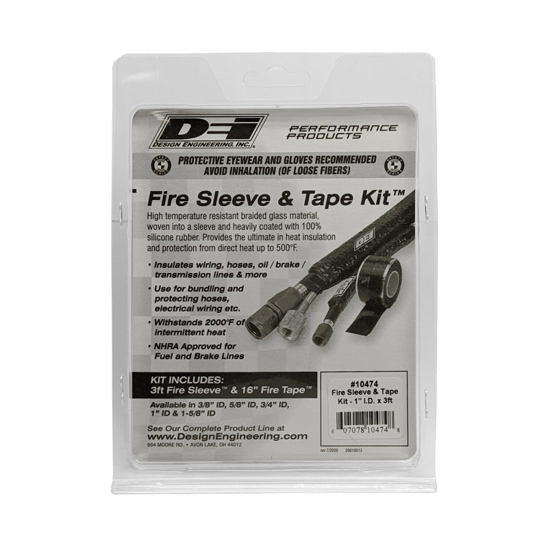 DEI Fire Sleeve and Tape Kit 1in I.D. x 3ft DEI