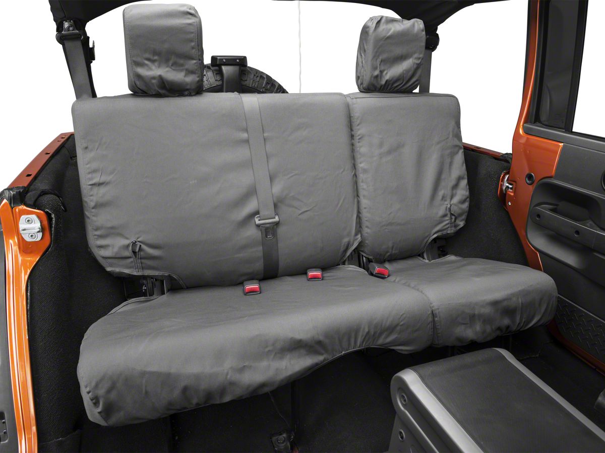 Covercraft 18-24 Jeep Wrangler Polycotton SeatSaver Custom Second Row Seat Covers - Grey
