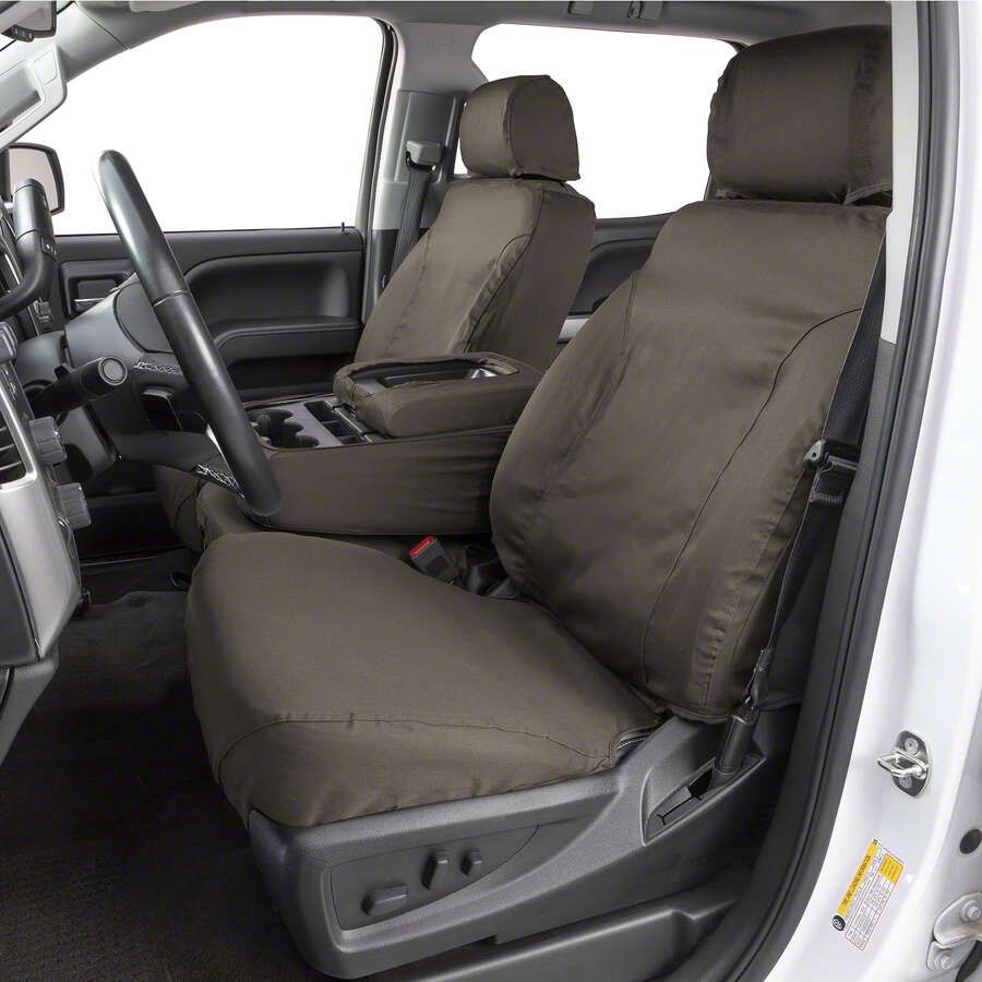 Covercraft 18-23 Jeep Wrangler Waterproof Polyester SeatSaver Custom Front Row Seat Covers - Taupe
