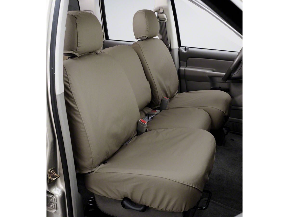 Covercraft 16-23 Toyota Tacoma Polycotton SeatSaver Custom Second Row Seat Covers - Charcoal