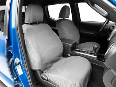 Covercraft 16-23 Toyota Tacoma Waterproof Polyester SeatSaver Custom Front Row Seat Covers - Grey