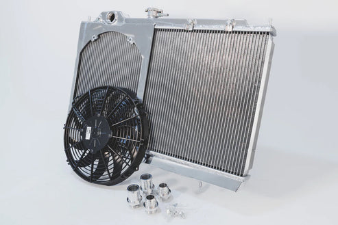 CSF Slim Radiator Kit for 1996-2006 Mitsubishi Lancer Evolution - 7075
