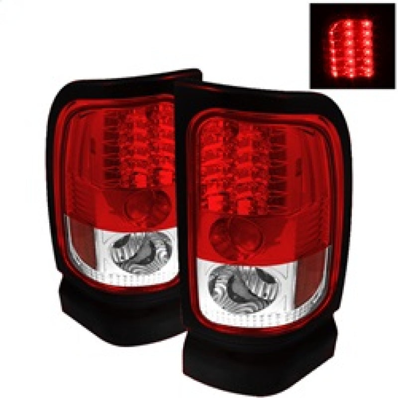 Spyder Dodge Ram 1500 94-01/Ram 2500/3500 94-02 LED Tail Lights Red Clear ALT-YD-DRAM94-LED-RC SPYDER