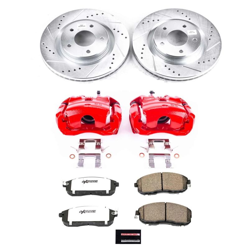 Power Stop 2019 Nissan Sentra Front Z26 Street Warrior Brake Kit w/Calipers PowerStop