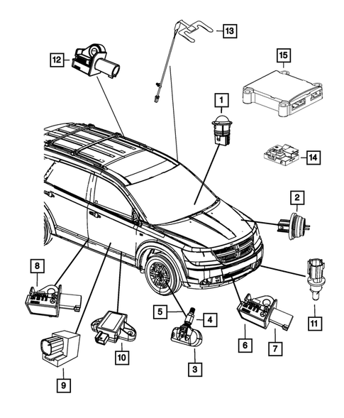 Gates 09-20 Dodge Journey 4-Cyl. 2.4L Valve Cover To Air Cleaner Emission Control Hose