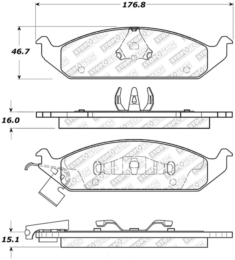 StopTech Street Disc Brake Pads - 305.06500 Stoptech