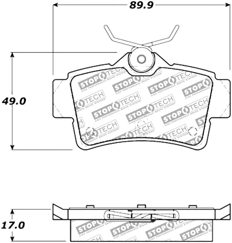 StopTech Street Disc Brake Pads - 305.06650 Stoptech