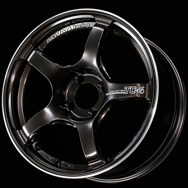 ADVAN Racing TC-4 16x8 +38 4x100 Wheel - Black Gunmetallic & Ring - YAD6G38ABGR