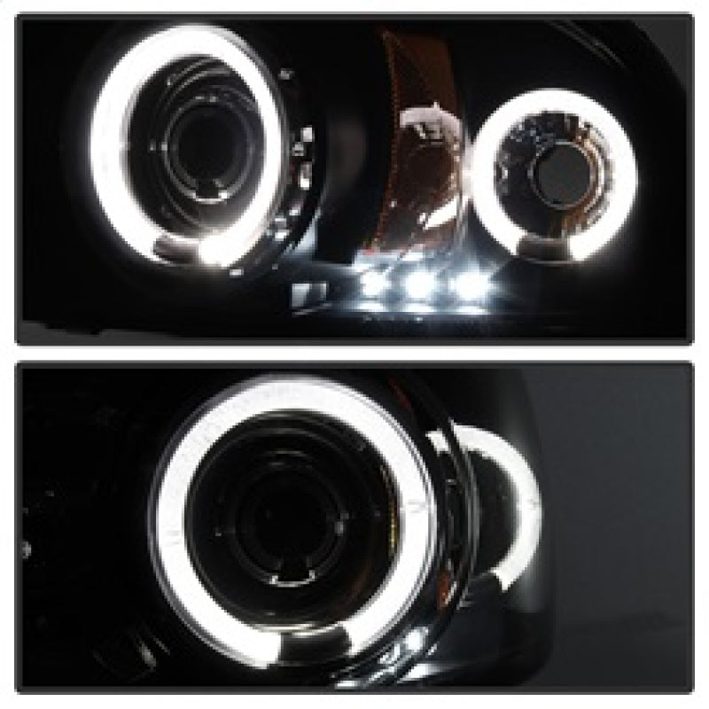 Spyder Dodge Dakota 97-04/Durango 98-03 1PC Projector Headlights LED Halo LED Blk PRO-YD-DDAK97-BK SPYDER