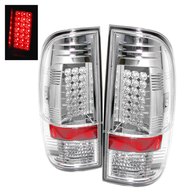 Spyder Ford Super Duty 08-15 LED Tail Lights Chrome ALT-YD-FS07-LED-C SPYDER