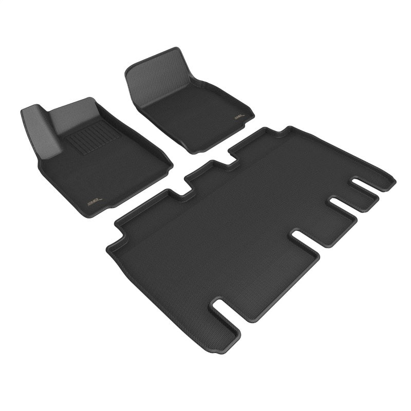 3D MAXpider 22-23 Tesla Model X Full Set Floormats - Black 3D MAXpider