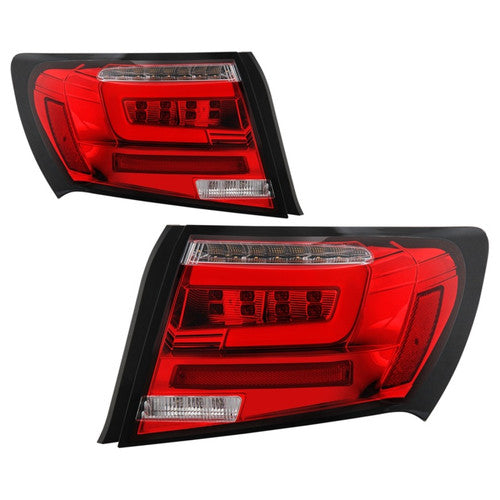 Spyder 15-19 Subaru Impreza WRX/WRX STi Light Bar LED Tail Lights - Red Clear