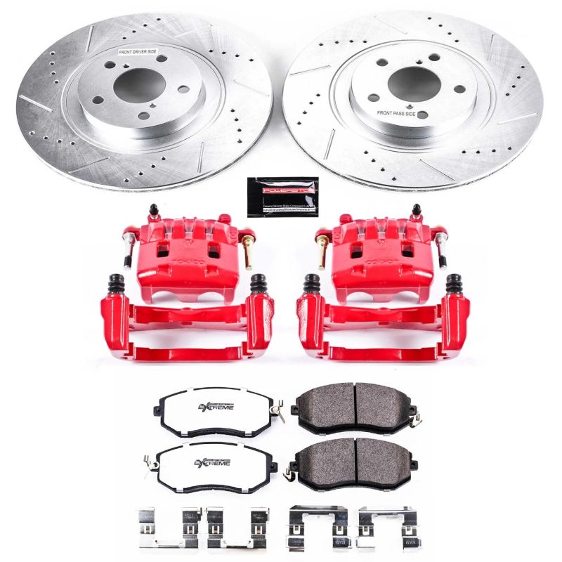 Power Stop 16-17 Subaru Crosstrek Front Z26 Street Warrior Brake Kit w/Calipers PowerStop