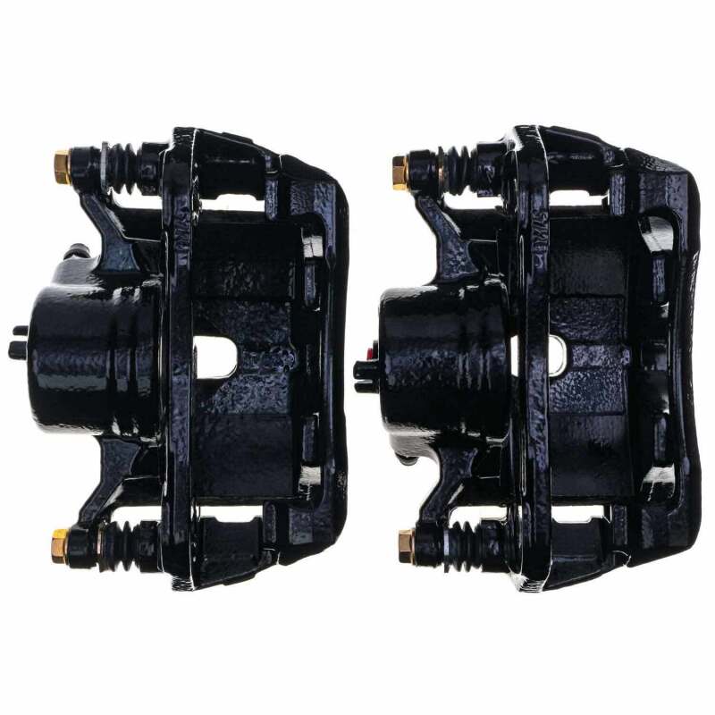 Power Stop 13-15 Acura ILX Front Black Caliper - Pair w/Bracket PowerStop
