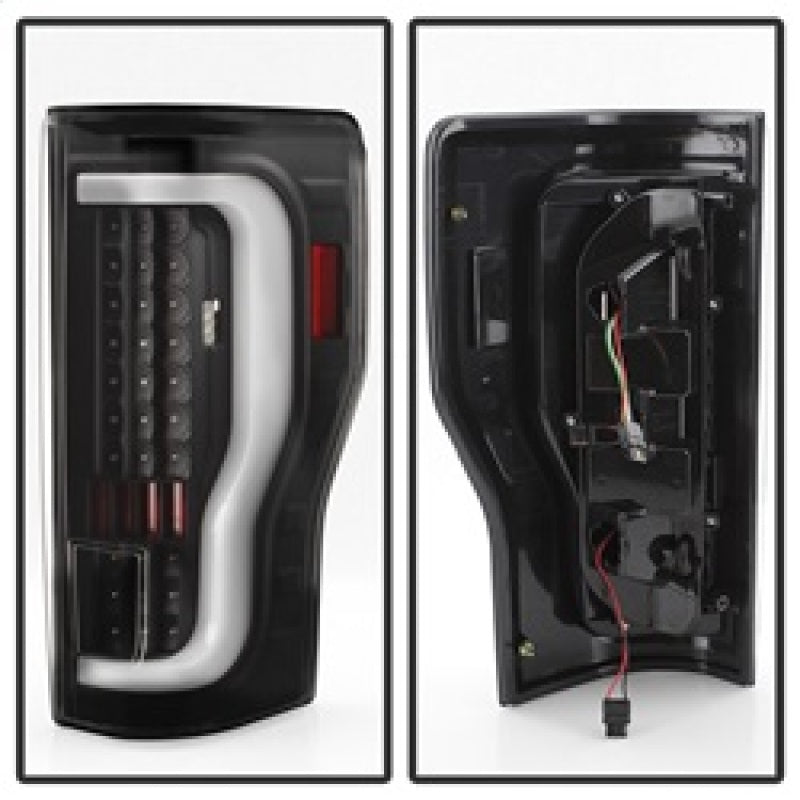 xTune 17-18 Ford F-250 Super Duty (Excl LED Models) LED Tail Lights - Black (ALT-ON-FS17-LBLED-BK) SPYDER