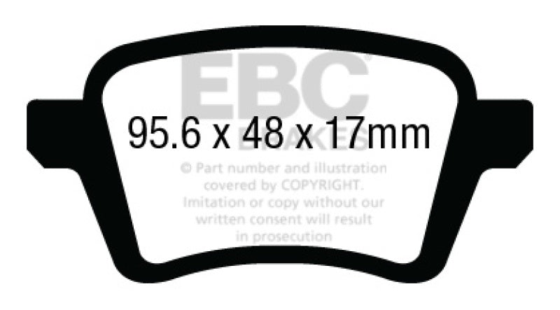 EBC YellowStuff Rear Brake Pads - DP43027R EBC