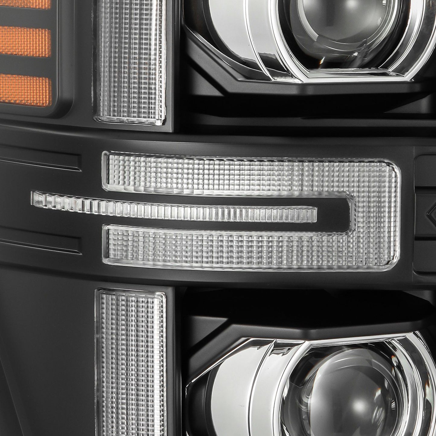 AlphaRex 880312 08-10 Ford Super Duty/Excursion LUXX-Series LED Projector Headlights Black - 880312