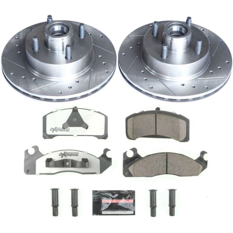 Power Stop 83-93 Ford Mustang Front Z26 Street Warrior Brake Kit PowerStop