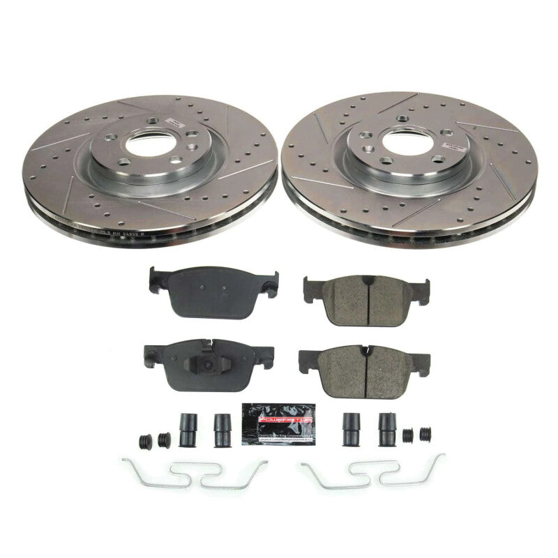 Power Stop 18-22 Volvo XC60 Front Z23 Evolution Brake Kit PowerStop