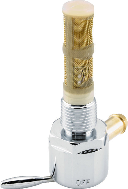 Bikers Choice 57-74 XL Chrome Round Petcock 3/8 NPT Right Outlet