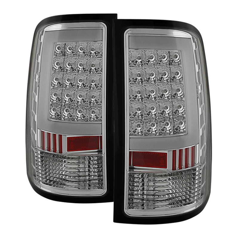 Xtune GMC Sierra 07-13 LED Tail Lights Chrome ALT-ON-GS07-G2-LED-C SPYDER
