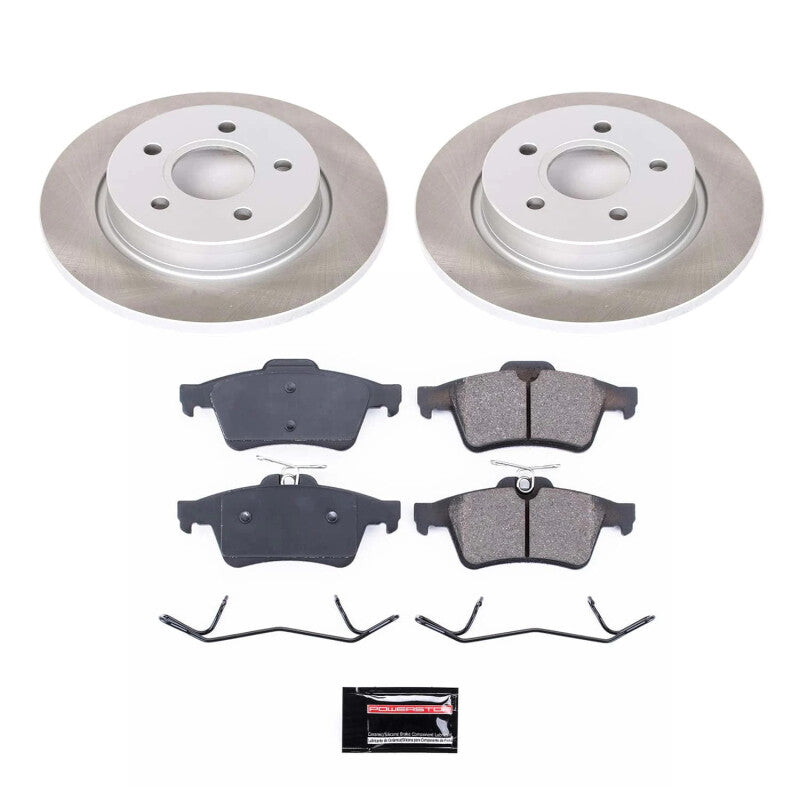 Power Stop 12-18 Ford Focus Rear Semi-Coated Rotor Kit PowerStop