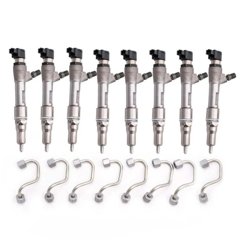 Dynomite Diesel DDPFD64-200 60 percent over remanufactured injector set with injector lines for 2008-2010 Ford Super Duty 6.4L Power Stroke trucks