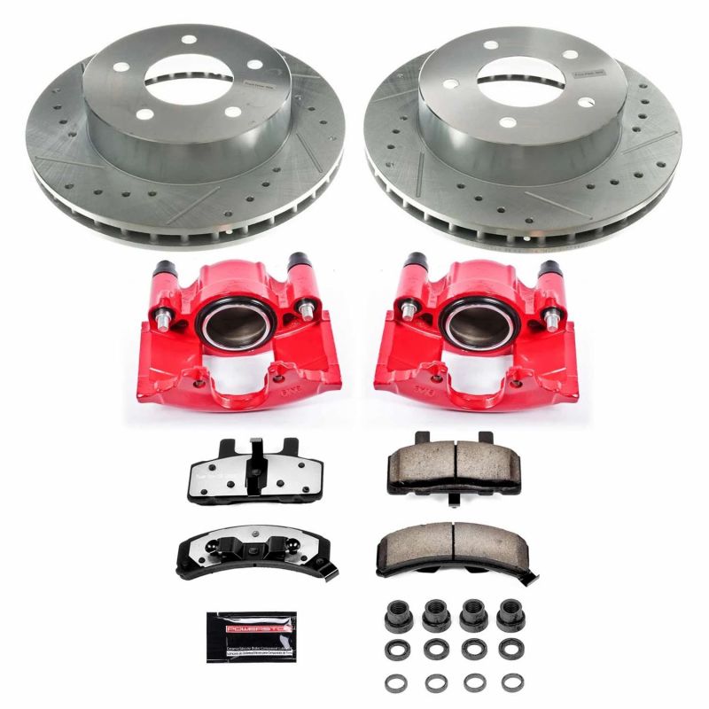 Power Stop 90-02 Chevrolet Astro Front Z36 Truck & Tow Brake Kit w/Calipers PowerStop