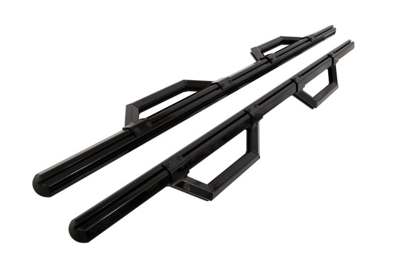 Dee Zee Hex Series Gloss Black Aluminum Side Steps for 1999-2023 Chevrolet, GMC, Dodge and Ford full-size trucks, part DZ 66321B
