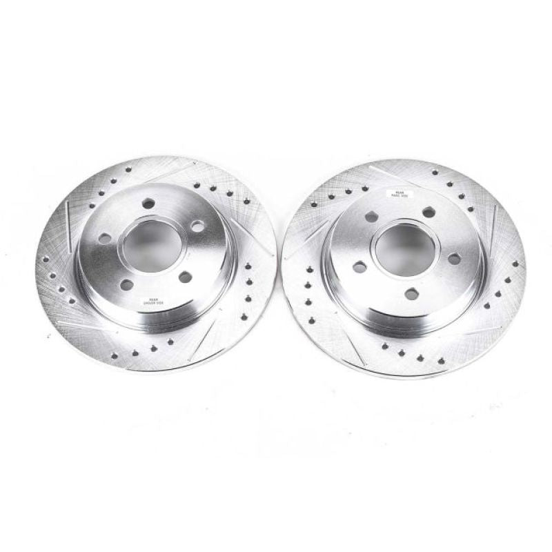 Power Stop 12-18 Ford Focus Rear Evolution Drilled & Slotted Rotors - Pair PowerStop