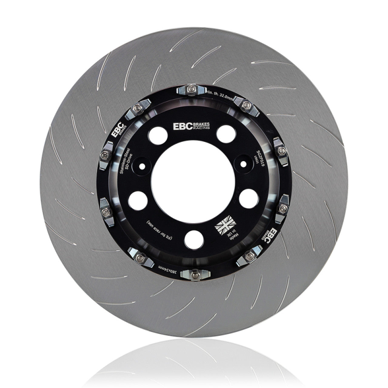 EBC Racing 05-10 Lamborghini Murcielago 6.2L/6.5L 2 Piece SG Racing Rear Rotors