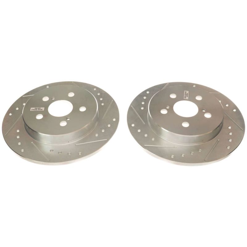 Power Stop 19-20 Toyota Corolla Rear Evolution Drilled & Slotted Rotors - Pair PowerStop