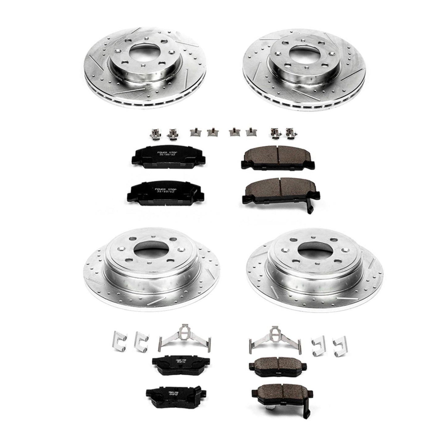 Power Stop 92-95 Honda Civic Front & Rear Z23 Evolution Sport Brake Kit