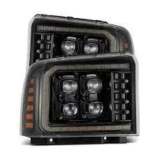 AlphaRex 880318 05-07 Ford Super Duty/Excursion NOVA-Series LED Projector Headlights Alpha-Blk w/Activ Ligh AlphaRex