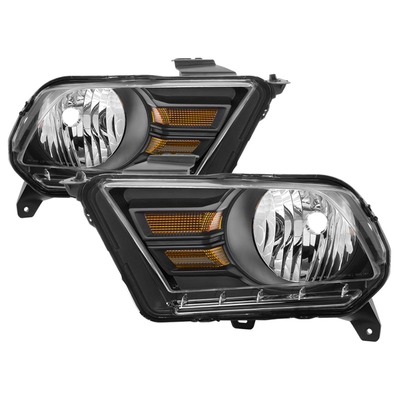 xTune Ford Mustang 10-14 (Non HID) OEM Style Headlights - OEM Black HD-JH-TCOL14-OE-L SPYDER