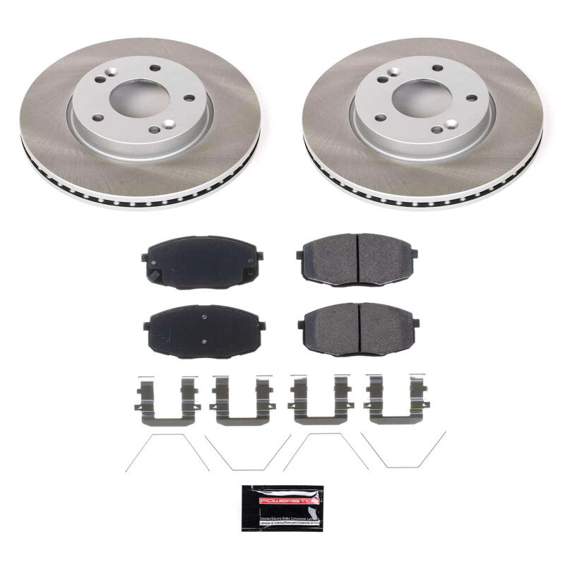 Power Stop 17-19 Kia Soul Front Semi-Coated Rotor Kit PowerStop