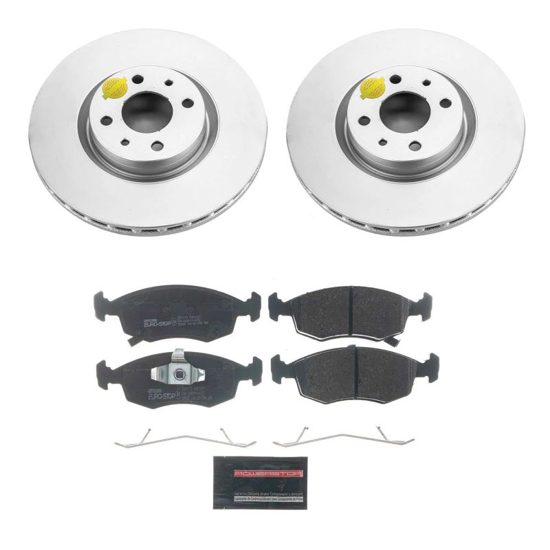 Power Stop 13-18 Fiat 500 Front Euro-Stop Brake Kit PowerStop