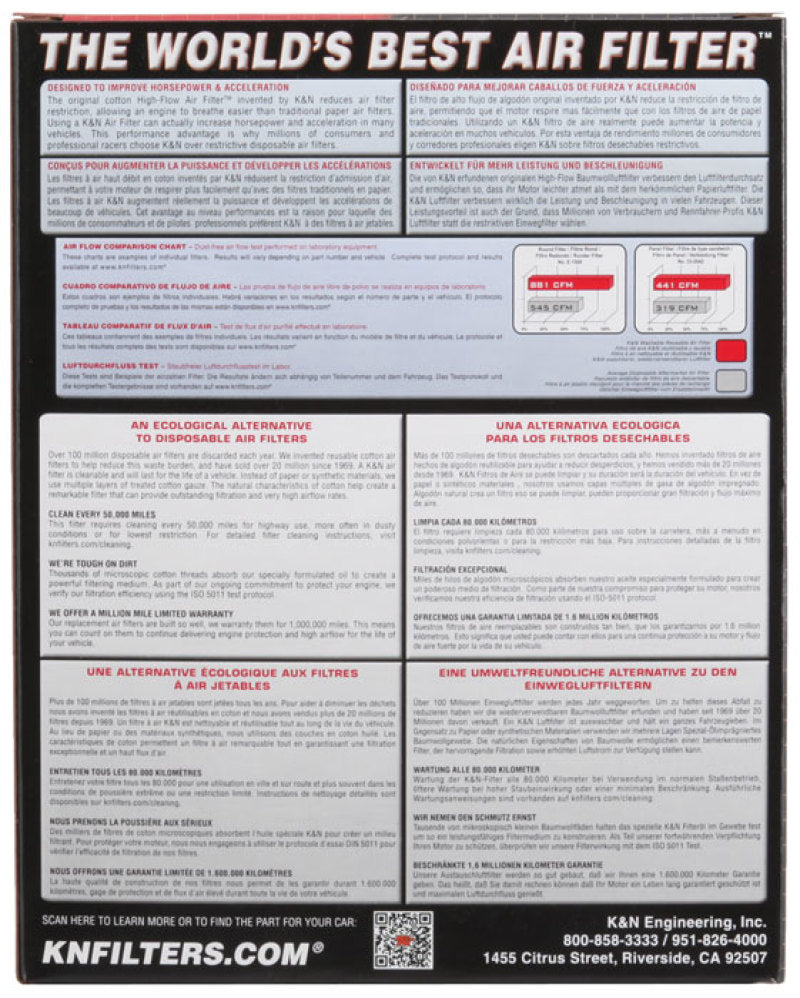 K&N Honda RS125 Nova Sonic 01-02 SPECIAL ORDER Replacement Filter