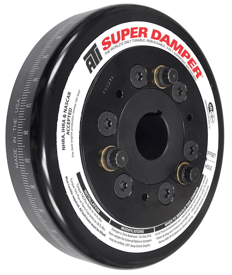 ATI Damper - 7.074in - Steel - Chevy SB / 90 Deg V6 - Pont 4 Cyl - 3 Ring ATI917785