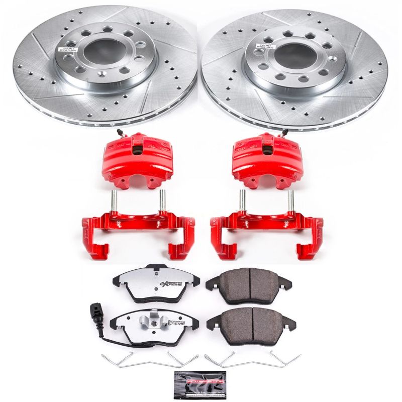 Power Stop 10-12 Audi A3 Front Z26 Street Warrior Brake Kit w/Calipers PowerStop