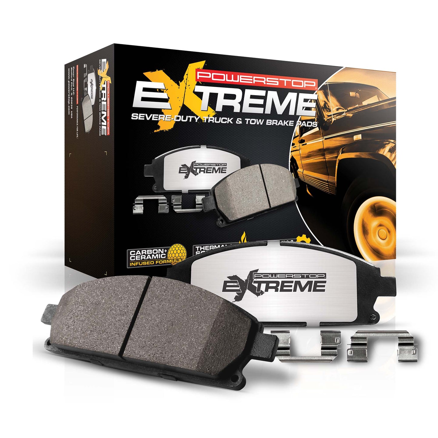 Power Stop 06-09 Saab 9-7x Front Z36 Coated Kit w/Calipers