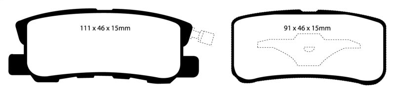 EBC GreenStuff Rear Brake Pads - DP61407 EBC