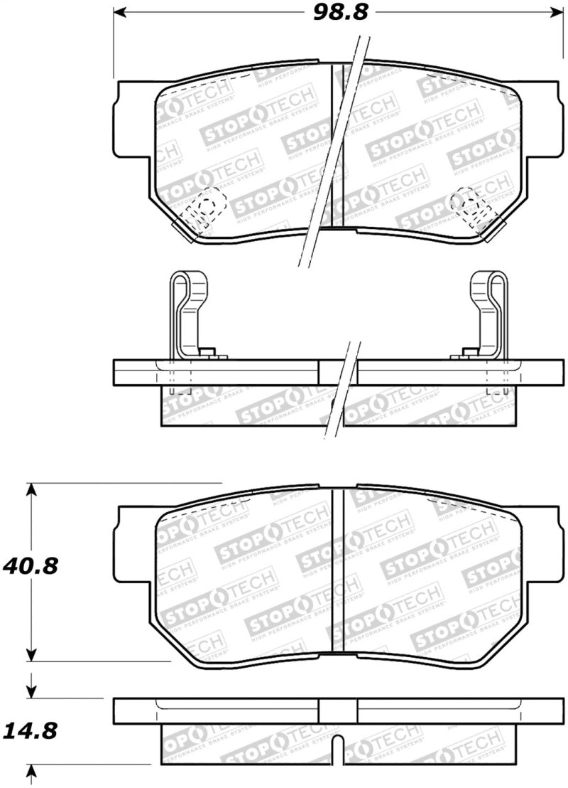 StopTech Street Disc Brake Pads - 305.08130 Stoptech