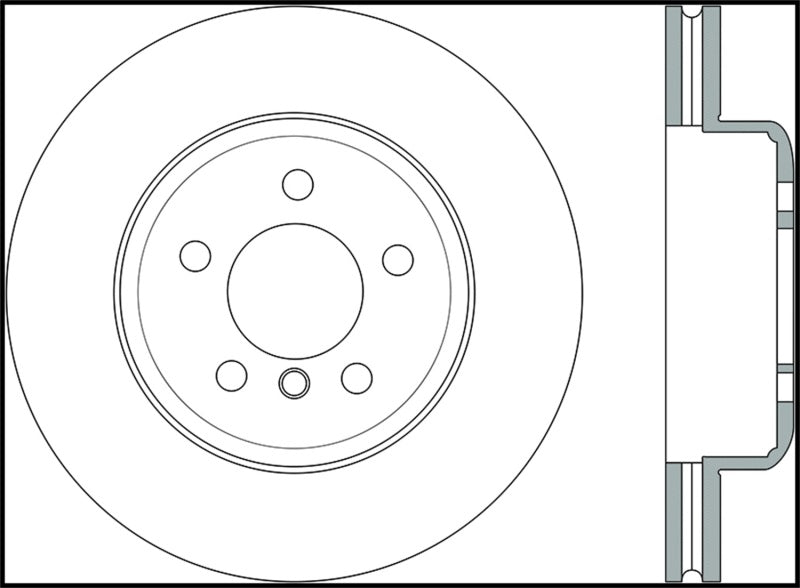 StopTech 11-15 BMW 535i/535xi/ 12-15 640i Front Right Drilled Sport Brake Rotor Stoptech