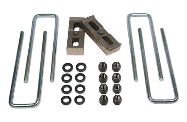 Tuff Country 1in Rear Block & U-Bolt Kit – 2011–2023 Chevy Silverado 2500HD/3500HD & GMC Sierra 2500HD/3500HD 4WD (97090)